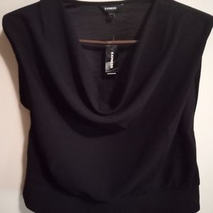 Express Sleeveless,drop collar shirt